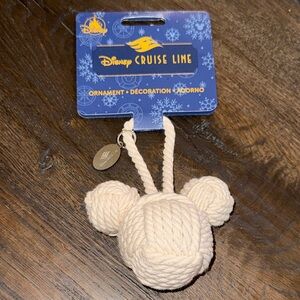 Disney Cruise Line DCL Exclusive Mickey Rope Ornament Nautical Knot NWT Rare